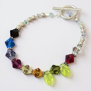 The Rainbow Wishes Bracelet. Toggle Clasp
